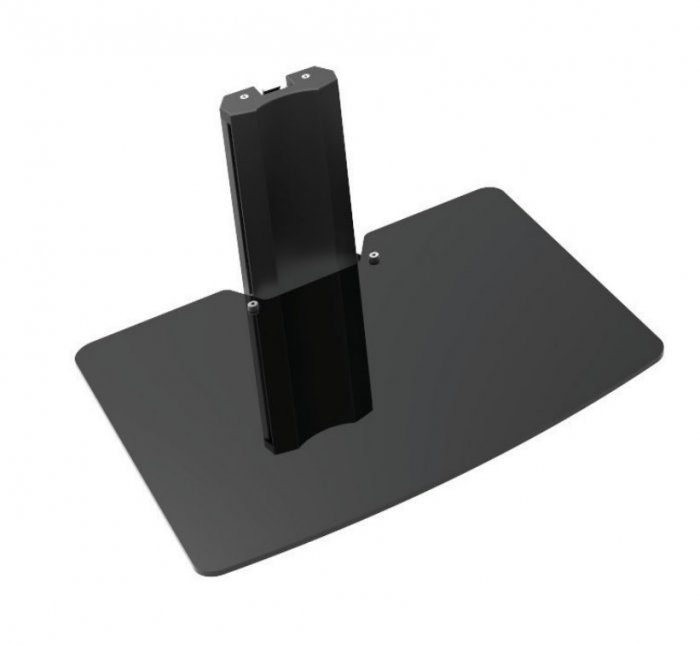 Kanto AVT1 Single AV Component Wall Shelf (Aluminum Cover) BLACK - Click Image to Close