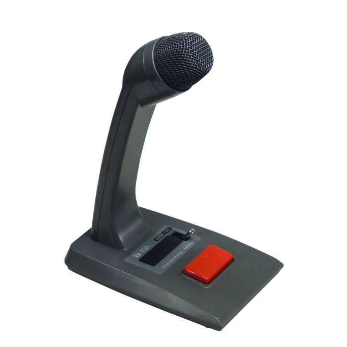 TOA PM-660U Desktop Paging Microphone with Push-To-Talk Switch BLACK - Click Image to Close