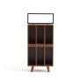 NorStone Stockholm 1100 Turntable Stand with Vinyl Storage BLACK SATIN / WALNUT