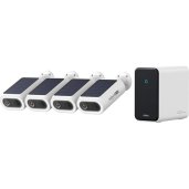 aosu SolarCam P1 Max 4K Solar Security Camera System with aosuCortex AI Hub (4 Cameras) WHITE