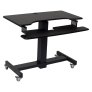 Rocelco MSD-40 Rocelco 40" Height Adjustable Mobile Standing Desk BLACK
