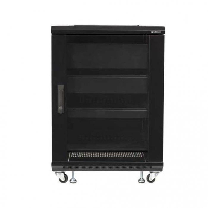 Sanus 34-Inch Tall AV Rack 15U Component rack for Home Theater Equipment - Click Image to Close