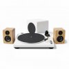 Kanto YU2 Speakers SUB6 Subwoofer and OB13 Turntable All-In-One Package BAMBOO WHITE
