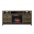Bell\'O WILDER TV Stand With Classic Flame Electric Fireplace CANYON LAKE PINE