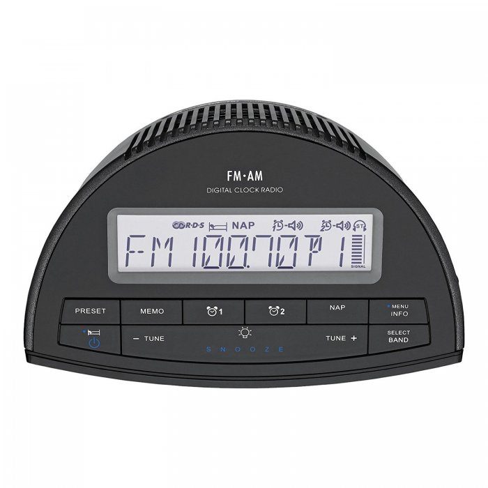 Sangean RCR-9BK AM/FM-RDS Digital Tuning Atomic Clock Radio BLACK - Click Image to Close
