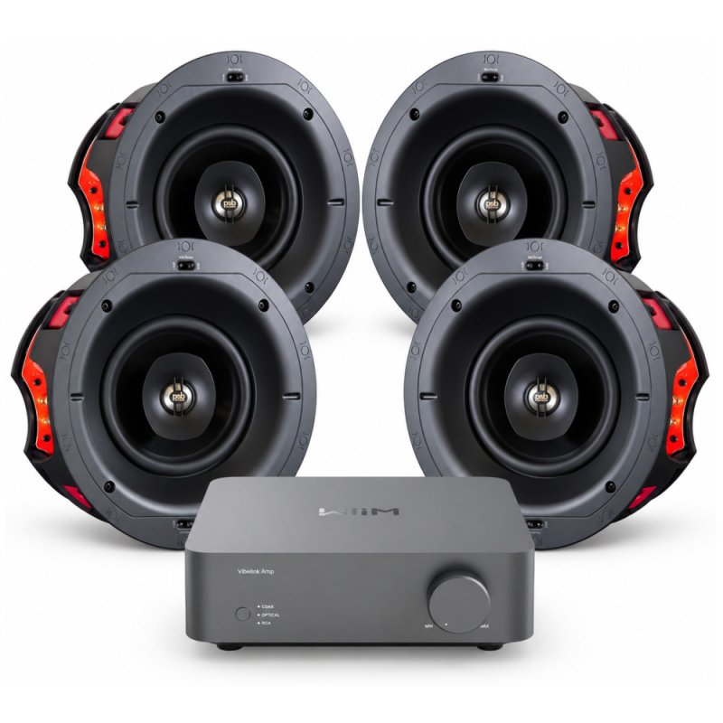 WiiM Vibelink Amp & PSB CS605 4-Speaker In-Ceiling Audio Bundle
