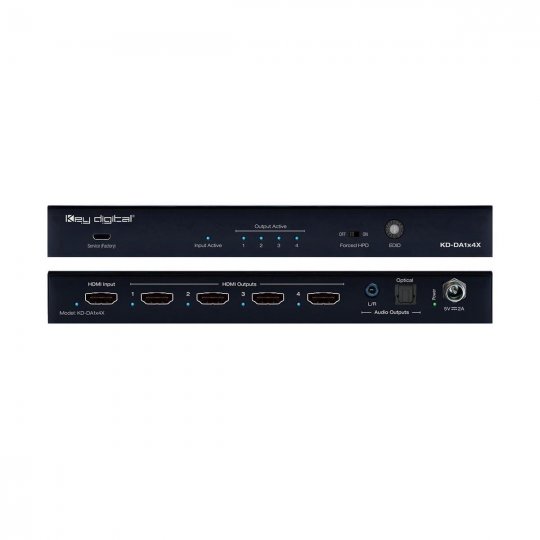 Key Digital KDDA1X4X 1x4 4K HDMI Distribution Amplifier