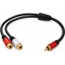 Maestro BMYC-0.3 2 RCA Female to 1 RCA Male Audio Y-Adapter Cable