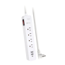 Ultralink ULPSP4 Performance Surge Protector 4 Outlet with USB-C & USB Charging WHITE