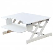 Rocelco ADR Sit-To-Stand 32-Inch Adjustable Desk Riser WHITE
