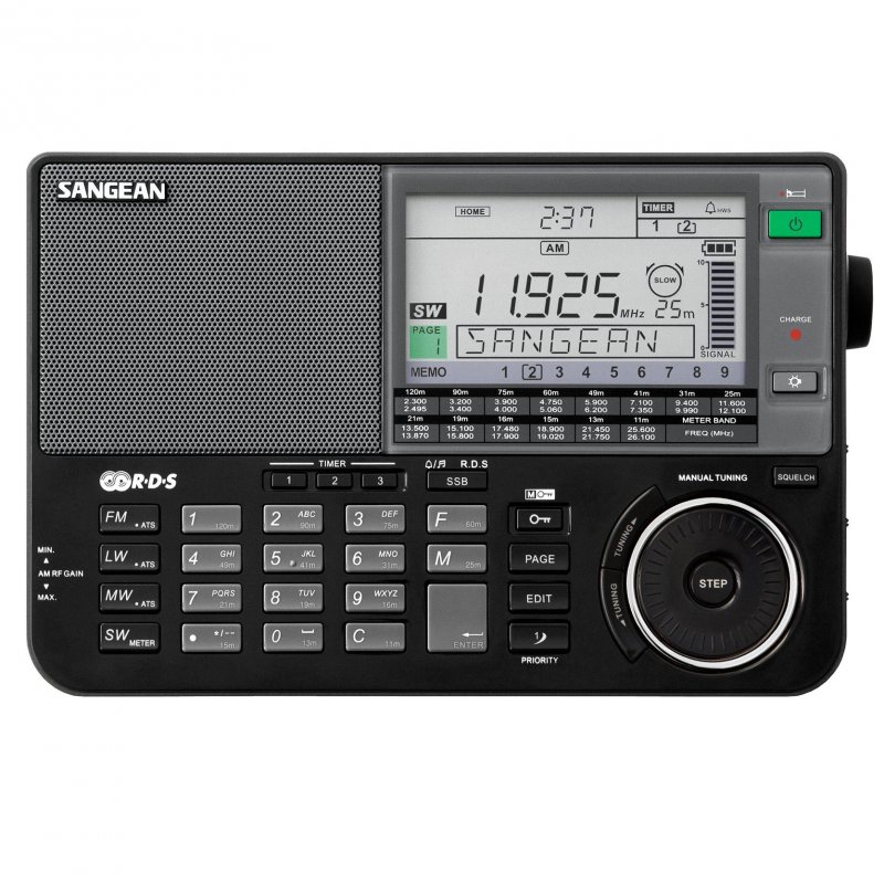 Sangean ATS-909X FM-RBDS MW LW SW PLL World Band Radio BLACK