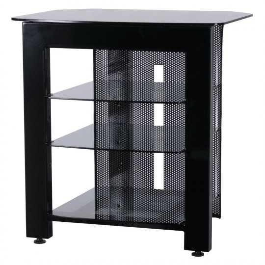 SANUS Steel Series SFA29 Four-Shelf AV Stand BLACK