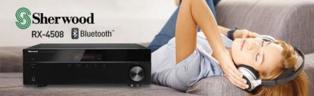 Description image for Sherwood RX-4508 200-Watt AM/FM Stereo Receiver with Bluetooth