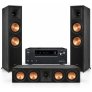 Klipsch & Onkyo 5.1.4 Channel Dolby Atmos Home Theater Speaker and Receiver Bundle BLACK - Open Box
