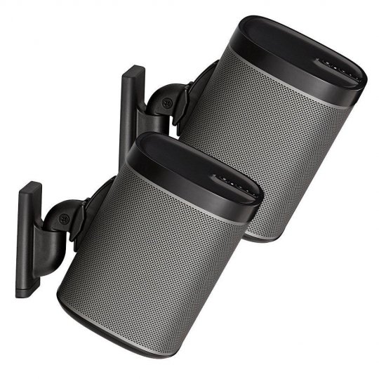 Sanus WSWM1-B2 Wireless Speaker Wall Bracket for Sonos Play: 1 and Play: 3 (Pair) BLACK