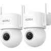 aosu C5E-2 Security Cam D1 SE 3K 5MP 360° Wired Outdoor Security Camera System (2 Cameras) WHITE