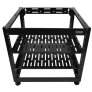 Sanus CFR1610-B1 10U Stackable Open Frame AV Rack Network Rack Wall or Floor Mount BLACK