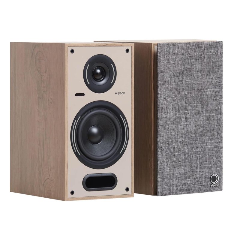 Elipson Horus 6B Bookshelf Speakers (Pair) LIGHT WOOD BEIGE - Open Box