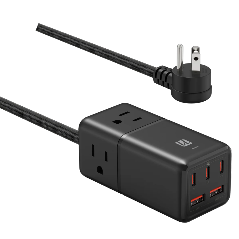 Ultralink ULN3P75 Noir 8-in-1 GaN Charger with AC Outlets and USB-C 75W