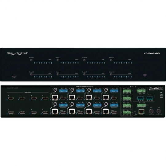 Key Digital KDPRO8X8D 8x8 4K HDMI Matrix Switcher