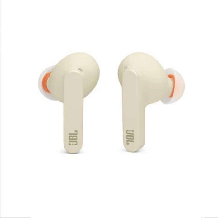 JBL Live Pro TWS Truly Wireless Noise Cancelling In-Ear Stem Headphones BEIGE - Click Image to Close