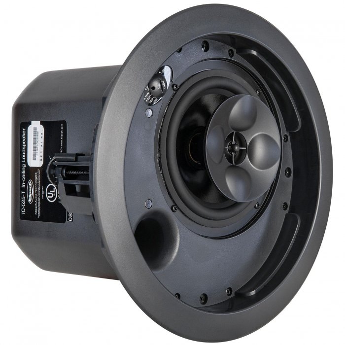 Klipsch IC525TB 70 Volt 5.25" In-Ceiling Professional Speaker BLACK - Click Image to Close