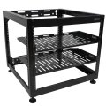 Sanus CFR1610-B1 10U Stackable Open Frame AV Rack Network Rack Wall or Floor Mount BLACK
