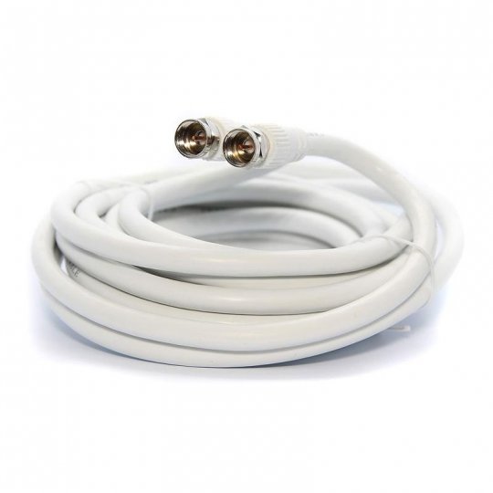 UltraLink UHRG612C RG6 Coaxial Cable F Connector WHITE (12FT)