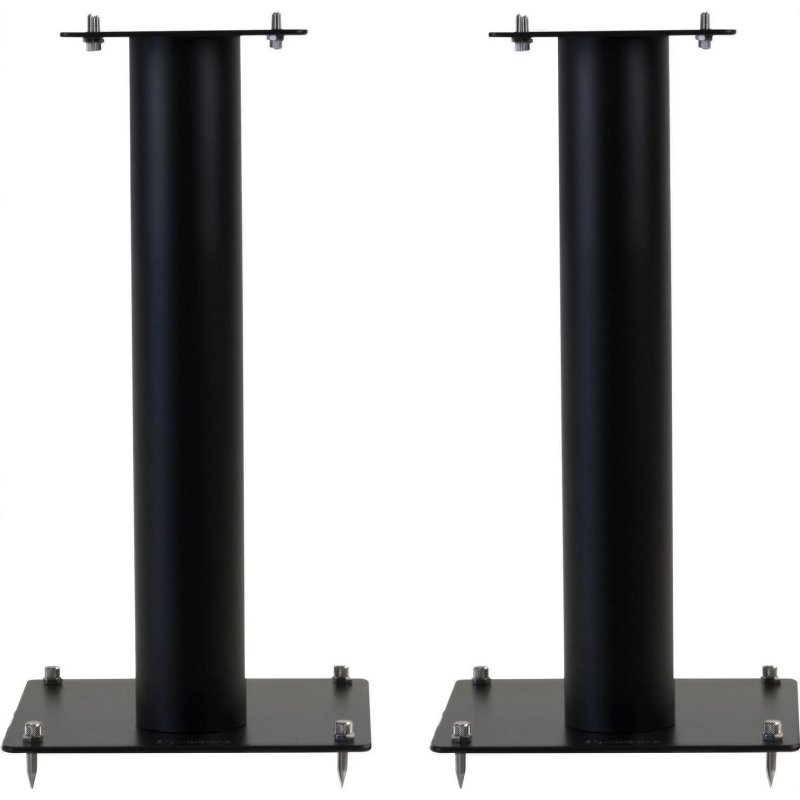 NorStone Stylum 1 Speaker Stands with Adjustable Spikes and Cable Management (Pair) BLACK SATIN