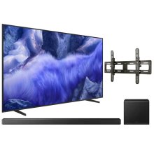 Samsung QEF1 65-inch QLED TV & HW-QS700F Dolby Atmos Soundbar with Sanus Tilting Wall Mount Bundle TITAN GRAY / BLACK
