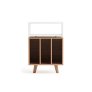 NorStone Stockholm 700 Turntable Stand with Vinyl Storage WHITE / CLEAR OAK