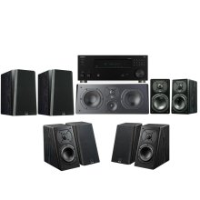 Onkyo TXRZ30 + SVS Prime Complete Home Theater Speaker System Bundle BLACK ASH