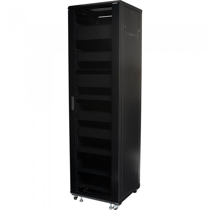 Sanus 85-Inch Tall AV Rack 44U Component Rack for Home Theater Equipment - Click Image to Close
