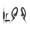 Audio-Technica ATHSPORT1iSBK Sonic Sport In-Ear Headphones for Smartphones BLACK