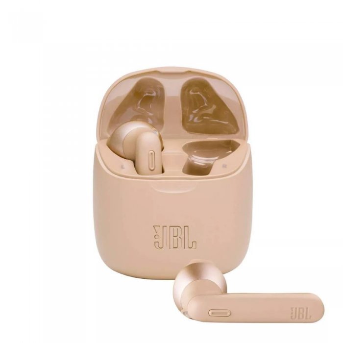 JBL Tune 225 True Wireless Earbud Bluetooth Headphones GOLD - Click Image to Close
