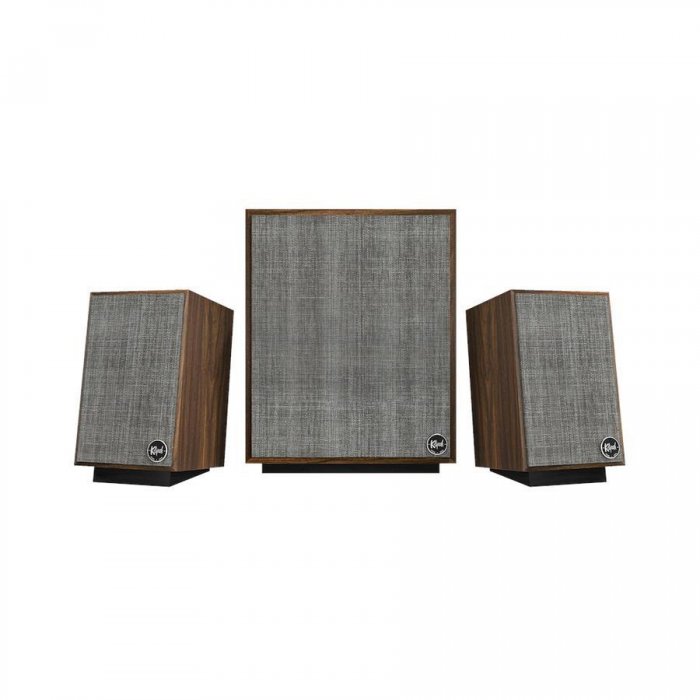 Klipsch Pro Media Heritage 2.1 Powered Computer Speakers with Bluetooth WALNUT - Click Image to Close