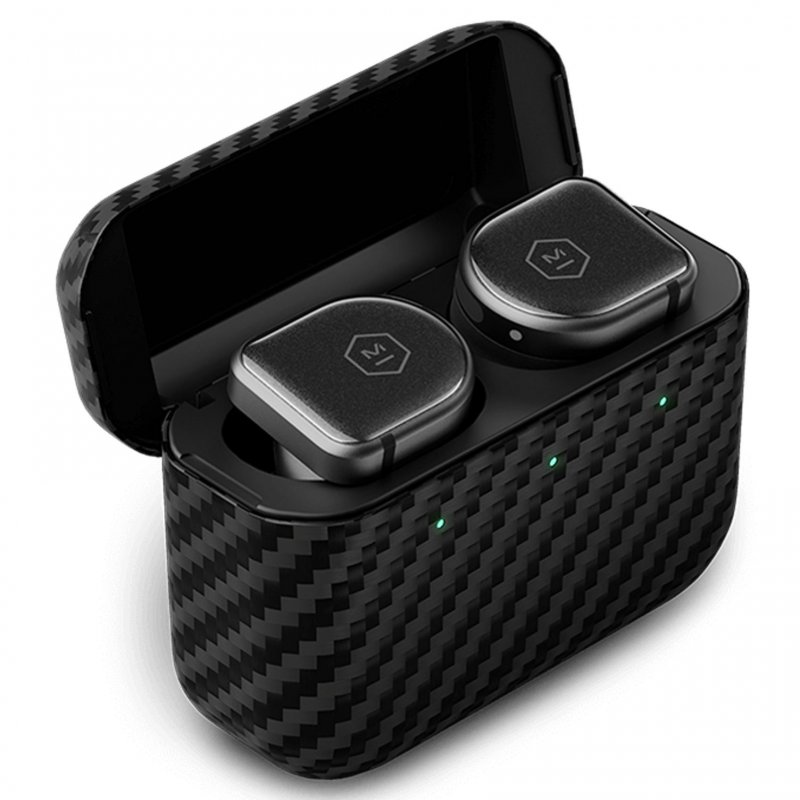 Master &amp; Dynamic MW08 SPORT Sport Glass Truly Wireless Earphones Kevlar Case BLACK