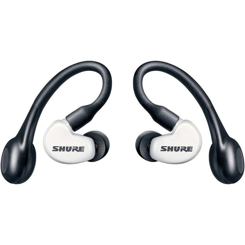 Shure AONIC 215 True Wireless Audio Secure Fit Over-Ear In-Ear Headphones WHITE