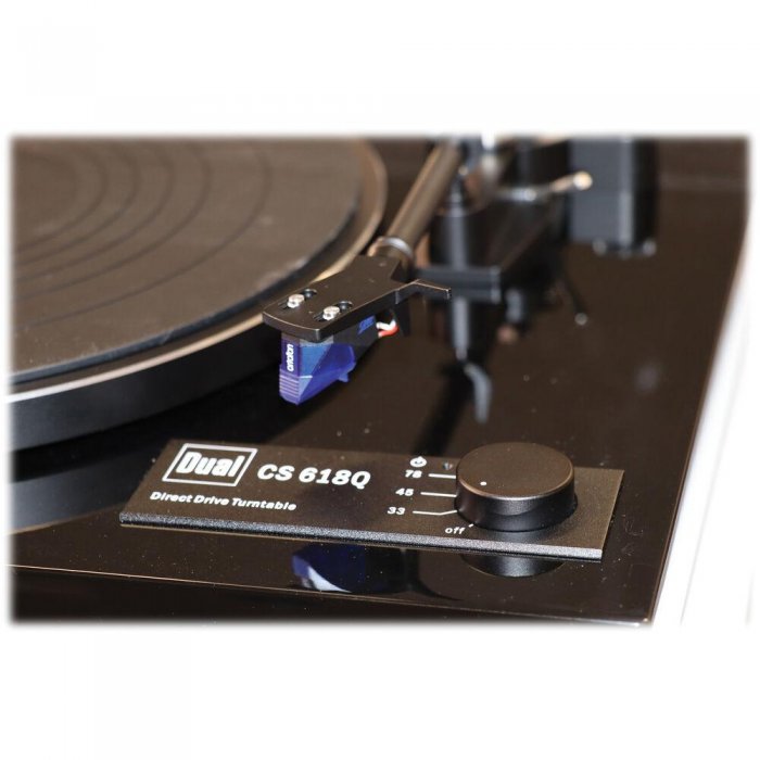 Dual CS 618Q Manual Turntable With Auto Stop BLACK - Click Image to Close