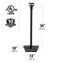 Sanus WSS22 Wireless Speaker Stands for the Sonos One PLAY:1 & PLAY:3 (Pair) BLACK