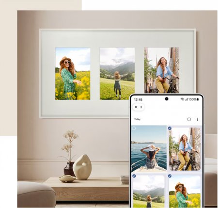 Description image for Samsung QN65LS03FWFXZC 65-Inch Frame Pro 4K Vision AI Smart TV [2025]