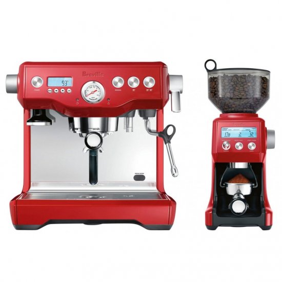 Breville The Dual Boiler Coffee Machine With Smart Grinder Pro BUNDLE RED Breville The Dual Boiler Coffee Machine With Smart Grinder Pro BUNDLE RED