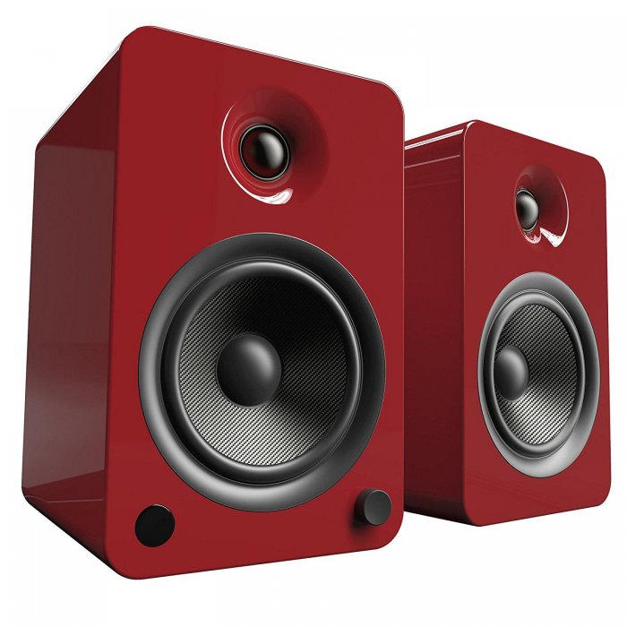 Kanto YU6GR 100W (RMS Power) Powered Speakers w/ Bluetooth & Preamp GLOSS RED - Open Box - Click Image to Close