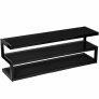 NorStone Esse 140 55-Inch TV/AV Rack w 3 Glass Shelves BLACK GLASS