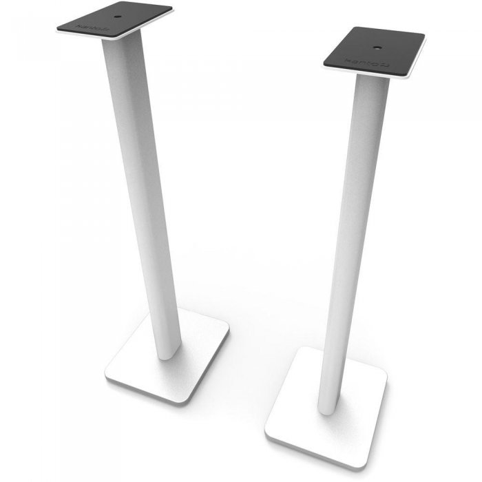 Kanto SP32PLW 32 inch Bookshelf Speaker Stands (Pair) WHITE - Click Image to Close