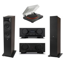 Mission 778 Series & JBL Stage 2 Streaming Vinyl Stereo System BLACK / ESPRESSO - Open Box