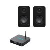 FiiO SR11 Streaming Music Receiver & Kanto YU4 2nd Gen Powered Speaker Streaming Bundle BLACK