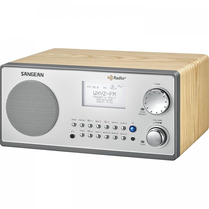 Sangean HDR-18 HD Radio/FM-Stereo/AM Wooden Cabinet WALNUT - Click Image to Close