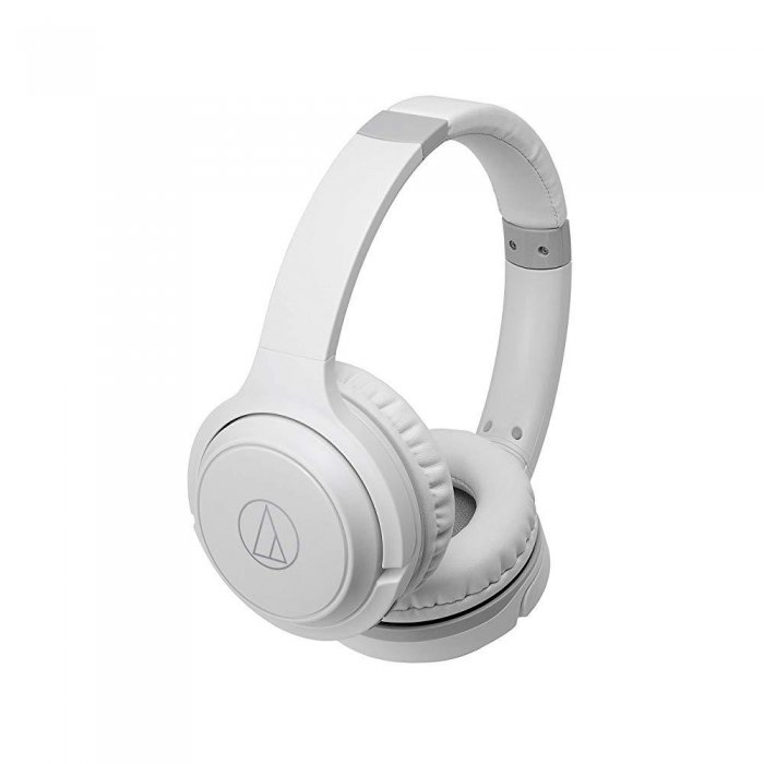 Audio Technica ATH-S200BTWH Wireless On-Ear Headphones with Built-in Mic & Controls WHITE - Click Image to Close