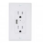 Energizer Connect EWO31001WHT In-Wall Smart Outlet W/USB Port WHITE